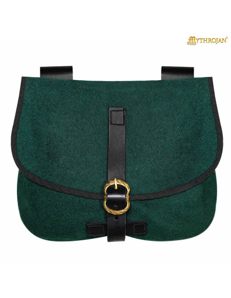 Sac à main médiéval pour LARP en vert