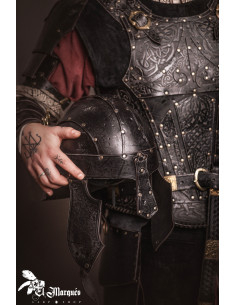 Casque Spangenhelm Baldur en cuir, sans gravures
