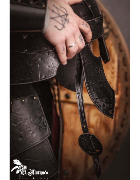 Casque Spangenhelm Baldur en cuir,...