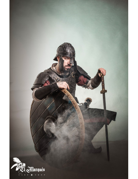 Casque Spangenhelm Baldur en cuir,...