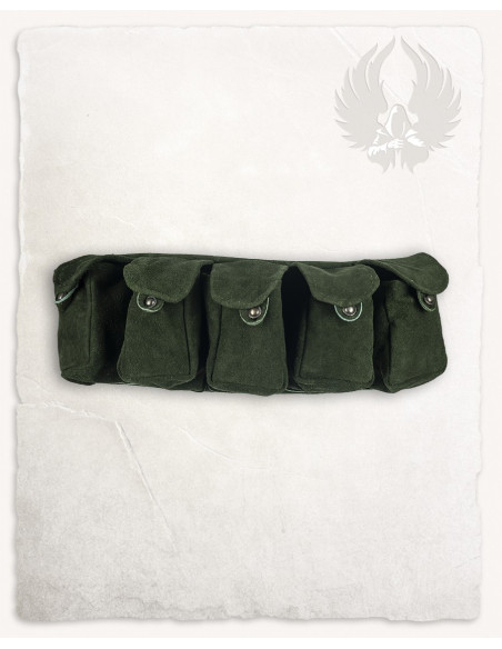 Ceinture Rickar avec 5 pochettes - Vert