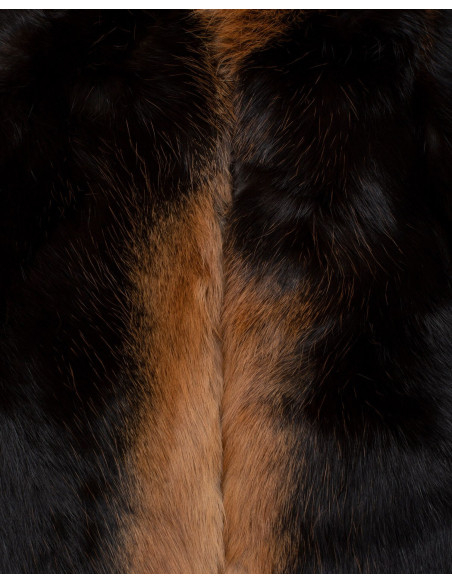 Cape médiévale courte en peau de lapin