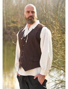 Chaleco médiéval marron modèle Lasse 2