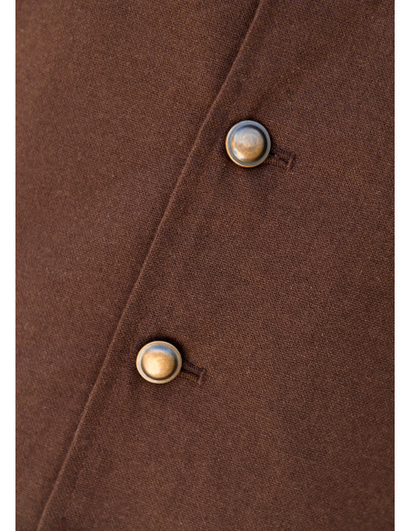 Chaleco médiéval marron modèle Lasse