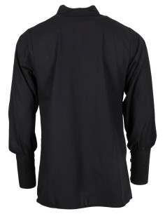 Chemise médiévale en coton modèle Arantir, couleur noire 2