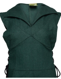 Tunique médiévale en coton modèle Galatea, couleur verte 2