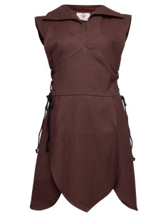 Tunique médiévale en coton modèle Galatea, couleur marron