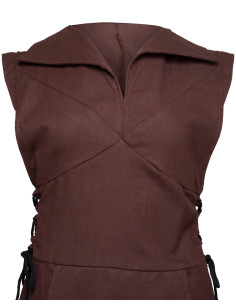 Tunique médiévale en coton modèle Galatea, couleur marron 2