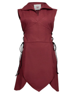 Tunique médiévale en coton modèle Galatea, couleur bordeaux