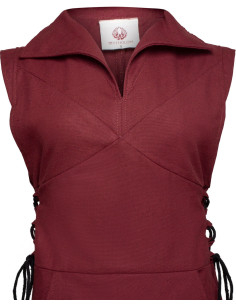 Tunique médiévale en coton modèle Galatea, couleur bordeaux 2