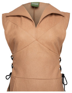 Tunique médiévale en laine modèle Galatea, couleur sable 2