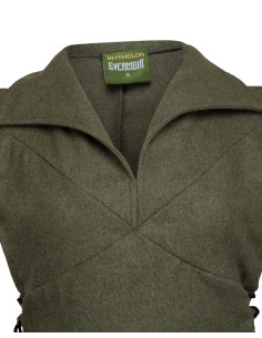 Tunique médiévale en laine modèle Galatea, couleur verte 2