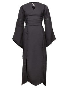 Robe médiévale en coton modèle Antaris, couleur noire