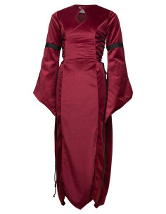 Robe médiévale en velours modèle Antaris, couleur bordeaux