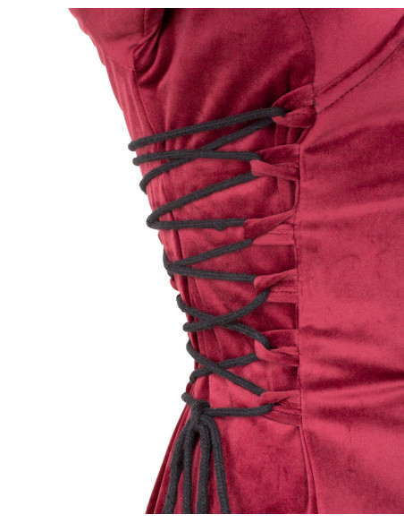 Robe médiévale en velours modèle...