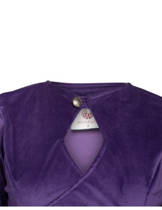 Robe médiévale en velours modèle Antaris, couleur violet 2