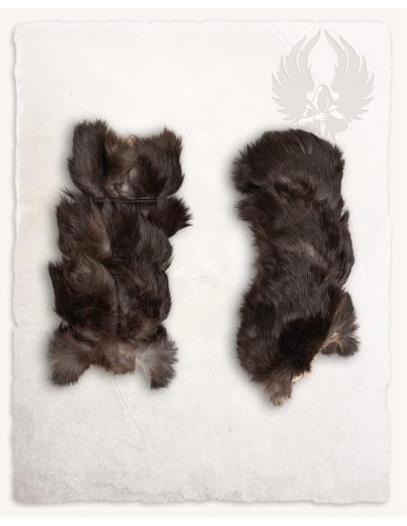 Bracelets vikings en peau de lapin...