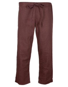Pantalons médiévaux en coton modèle Laureano, couleur marron