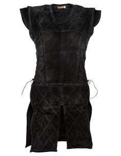 Armure médiévale en daim modèle Brandon, couleur noire