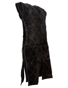 Armure médiévale en daim modèle Brandon, couleur noire 2