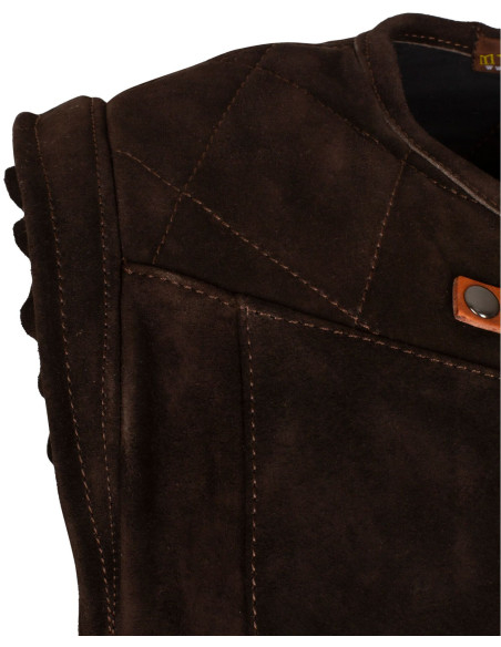 Veste médiévale longue en daim modèle...