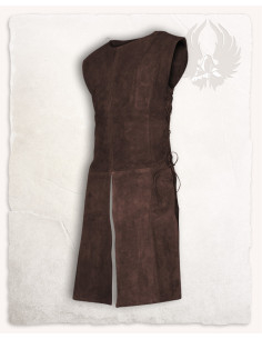 Tabard médiéval en daim modèle Justus, couleur marron