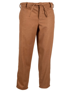 Pantalons médiévaux en laine modèle Rocco, couleur sable