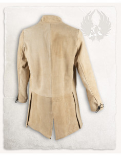 Veste médiévale en daim modèle Tilly, couleur sable 2