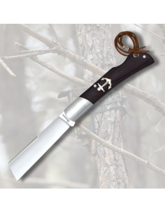 Couteau Albainox lame à pointe coupée, noir (18 cm.)