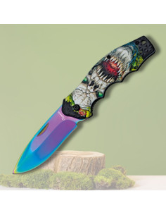 Navaja Albainox poignée Crâne 3D (19,8 cm.)