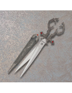 Ciseaux décoratifs avec étui (25 cm.)