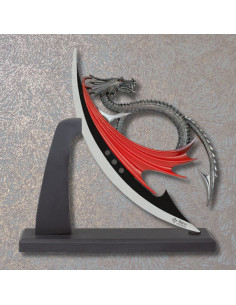 Couteau ornementation design Dragon Ailé