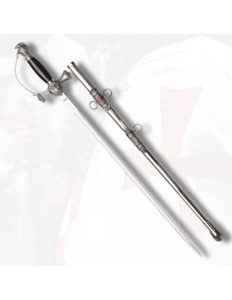 Épée templière décorative avec...