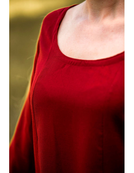 Tunique rouge longue femme médiévale...