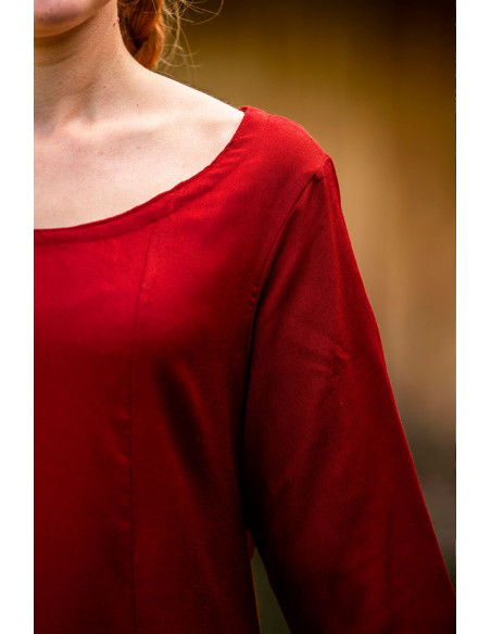 Tunique rouge longue femme médiévale...