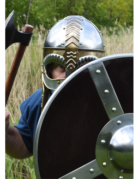 Bouclier viking en bois, 56 cm.