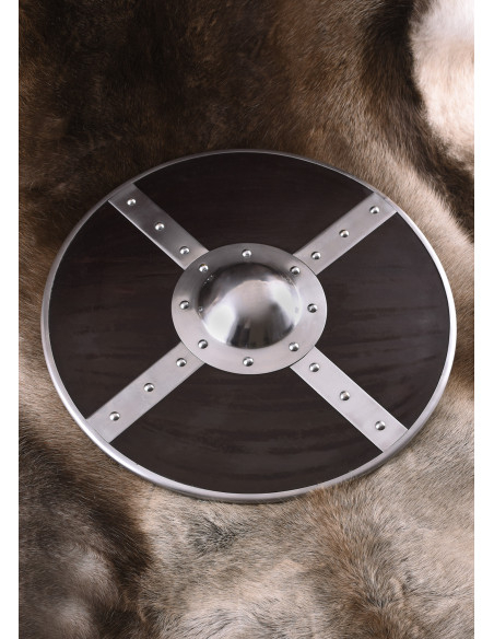 Bouclier viking en bois, 56 cm.