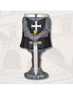 Coupe médiévale en résine design Chevalier Templier