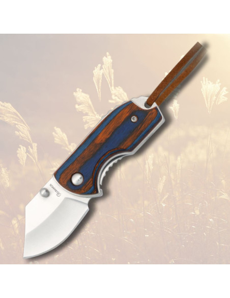 Petit couteau bicolore avec cordon...