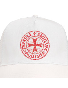 Casquette blanche trucker Chevaliers Templiers 2