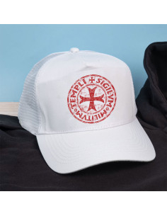 Casquette blanche trucker Chevaliers Templiers