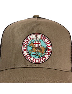 Casquette verte trucker Chevaliers Templiers 2