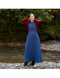 Surveste médiévale en lin sans manches, modèle Catherine 2