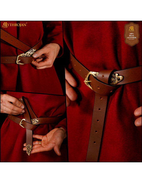 Ceinture viking en cuir Midgard...