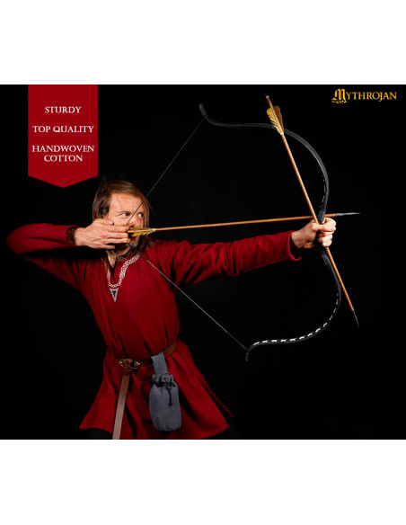 Sac à aumône médiéval avec cordon,...