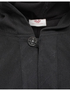 Capuche médiévale avec couvre-épaules, noire 2