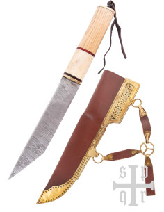 Couteau Sax Viking en acier Damasquin