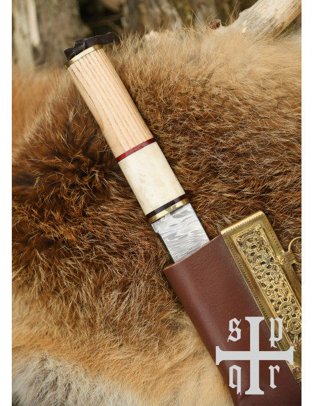 Couteau Sax Viking en acier Damasquin