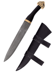 Dague Seax avec lame en acier de Damas (512 couches)