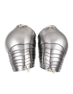 Épaulières médiévales en acier (1,2 mm.)